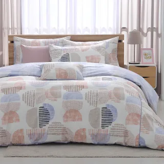 【HongYew 鴻宇】100%美國棉 防蹣抗菌 薄被套床包組-達斯汀 多款(雙人)