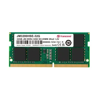 【Transcend 創見】JetRam DDR4 3200  32GB 筆記型記憶體(JM3200HSE-32G)