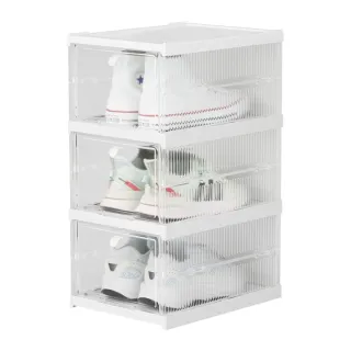 【IDEA】2入免安裝一體式伸縮摺疊收納鞋盒/鞋櫃(2組6層)