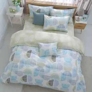 【HongYew 鴻宇】100%美國棉 防蹣抗菌 兩用被床包組-達斯汀 多款(雙人)