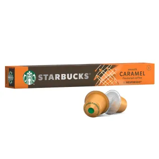 【STARBUCKS 星巴克】焦糖風味咖啡膠囊10顆/盒(適用於Nespresso膠囊咖啡機)