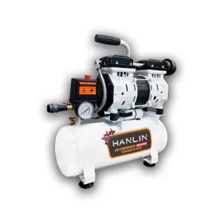 【HANLIN】AIR9L 免維護無油9L空壓機(免維護 空壓機 噴漆 釘槍 木工 油漆 裝潢)