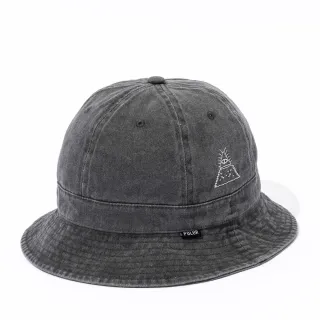 【POLER STUFF】日本限定 PIGMENT BELL HAT 可調式復古鐘形帽 / 厚磅(黑)