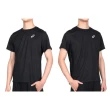 【asics 亞瑟士】男短袖T恤-運動 反光 上衣 慢跑 吸濕排汗 亞瑟士 黑銀(2031E355-001)