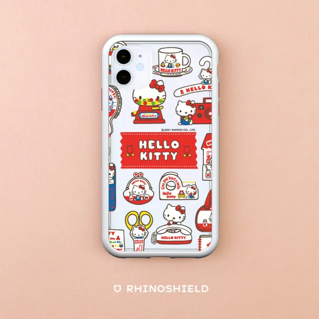 【RHINOSHIELD 犀牛盾】iPhone 14/Plus/14 Pro/Max Mod NX手機殼/Sticker-生活小物(Hello Kitty)