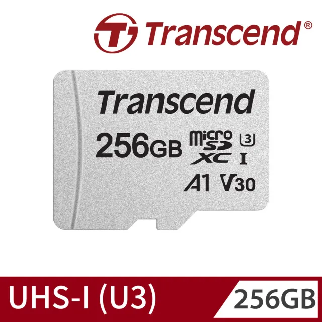 【Transcend 創見】USD300S microSDXC UHS-I U3 V30/A1 256GB 記憶卡(TS256GUSD300S-A附轉卡 包裝隨機出貨)