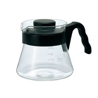 【HARIO】V60好握系列 01黑色咖啡分享壺450ml(日本製 咖啡壺 手沖 分享壺)