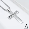 【ANGEL】JESUS十字架激光中性鈦鋼長項鍊(3色可選)