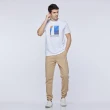 【NAUTICA】男裝 海浪圖騰抽象設計短袖T恤(白色)