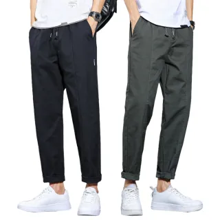 【NEW FORCE】任選-前車縫輕量休閒直筒工裝長褲-2色可選(男長褲/休閒褲/男裝/運動褲)