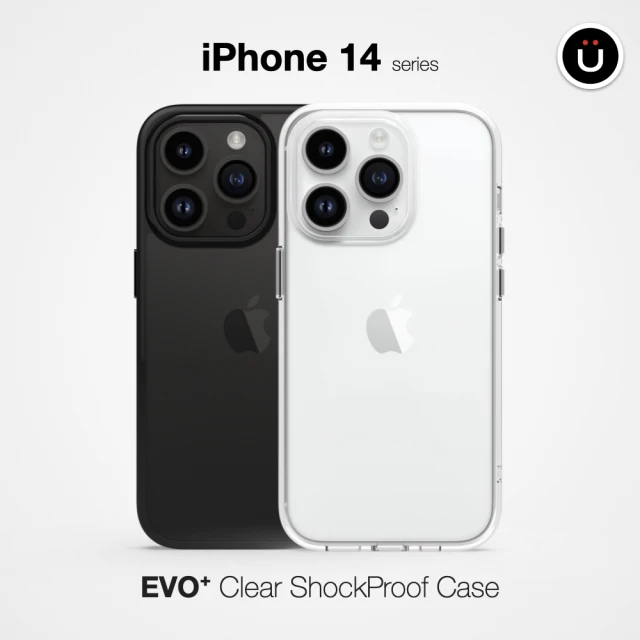 【UNIU】iPhone 14 ／14Plus/14 Pro/14 Pro Max  EVO+ 光學透明防摔殼 6.1/6.7吋(一年變黃保固)
