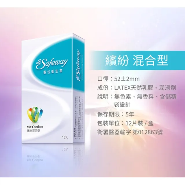 【safeway 數位】無感超薄型 保險套 12入/6盒+章魚二代吸吮器(共72入 情趣職人 衛生套)
