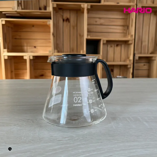 【HARIO】V60經典系列 01黑色36咖啡分享壺360ml(日本製 咖啡壺 手沖 分享壺)