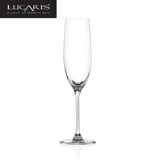 【LUCARIS】頂級無鉛水晶香檳杯 180ml 6入組(香檳杯 氣泡酒杯 笛型杯)