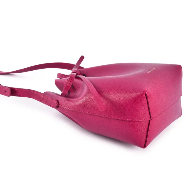 【MANSUR GAVRIEL】防刮皮革斜背MINI MINI水桶包(紅莓色)
