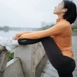 【FIZZCOCO】現貨 加絨中高腰提臀瑜伽跑步健身運動緊身褲 女保暖打底內搭褲 瑜伽褲 共2色(紫扇藍)