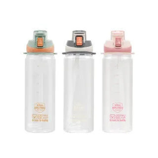 【Genki Bear 元氣熊】勾勾手Tritan運動水壺/900ml/3色可選(安全鎖扣/有提把/附背帶)