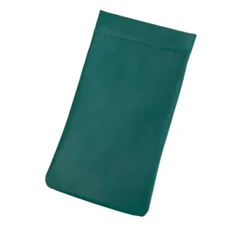 【Continuita 康緹尼】雙11 真皮 頭層牛皮墨鏡女孩眼鏡包(真皮包包 眼鏡包 綠色)