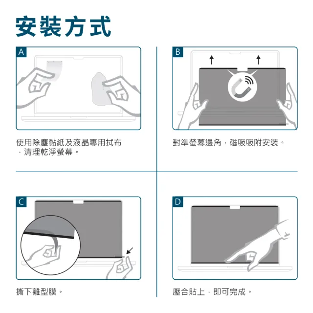 【YADI】Macbook Pro 16吋 M2 A2780 專用 PF防窺視筆電螢幕保護貼(濾藍光/抗眩抗反光/SGS/磁吸可拆式)