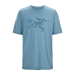 【Arcteryx 始祖鳥】男 Ionia Logo 羊毛短袖圓領衫(快樂藍)