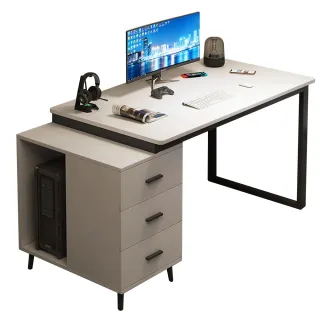 【HappyLife】帶邊櫃電腦桌100公分 Y11018(電腦桌 工作桌 餐桌 桌子 木桌 實木桌 木頭桌 辦公桌)