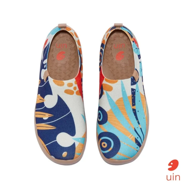 【uin】西班牙原創設計 女鞋 初葉彩繪休閒鞋W1010554(彩繪)