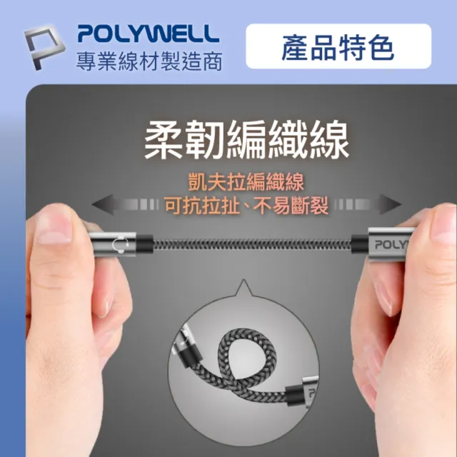 【POLYWELL】Type-C轉3.5mm HiFi音源轉接線