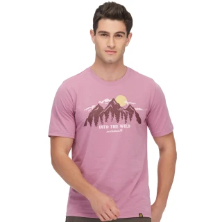【Jack wolfskin 飛狼】男 靜謐山林排汗衣 涼感棉短袖T恤(醬紫)