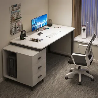【HappyLife】帶邊櫃電腦桌140公分 Y11020(電腦桌 工作桌 餐桌 桌子 木桌 實木桌 木頭桌 辦公桌)