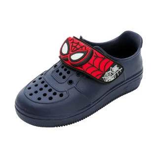 【Marvel 漫威】童鞋 蜘蛛人 輕量電燈洞洞鞋/透氣 防水 好穿脫 MIT正版 藍紅(MNKG35406)