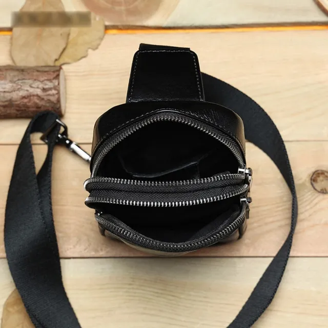 【巴黎精品】真皮胸背包胸包真皮包包側背包隨身包包(時尚復古休閒男包包v1af55)