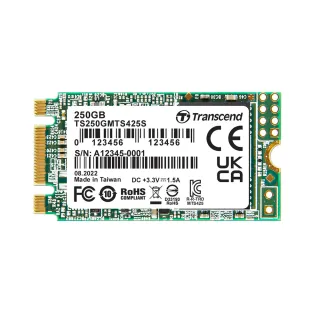 【Transcend 創見】MTS425S 250G M.2 2242 SATA Ⅲ SSD固態硬碟(TS250GMTS425S 新舊包裝隨機出貨)