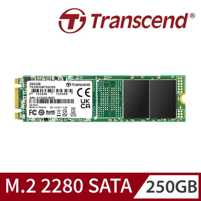 【Transcend 創見】MTS825S 250GB M.2 2280 SATA Ⅲ SSD固態硬碟(TS250GMTS825S 新舊包裝隨機出貨)