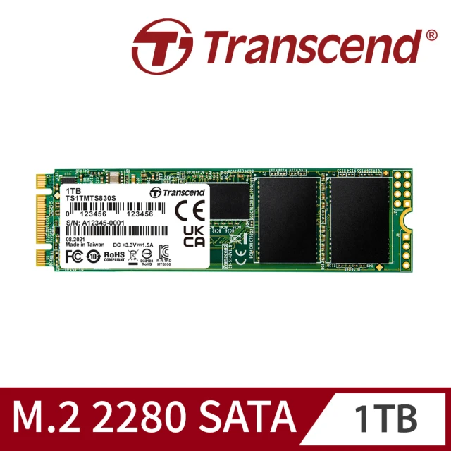 【Transcend 創見】MTS830S 1TB M.2 2280 SATA Ⅲ SSD固態硬碟(TS1TMTS830S 新舊包裝隨機出貨)