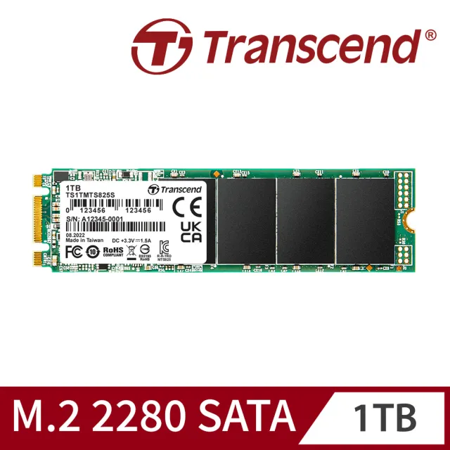 【Transcend 創見】MTS825S 1TB M.2 2280 SATA Ⅲ SSD固態硬碟(TS1TMTS825S 新舊包裝隨機出貨)