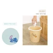 【小禮堂】迪士尼 史迪奇 壓圈設計垃圾筒 - 藍鳳梨款(平輸品)