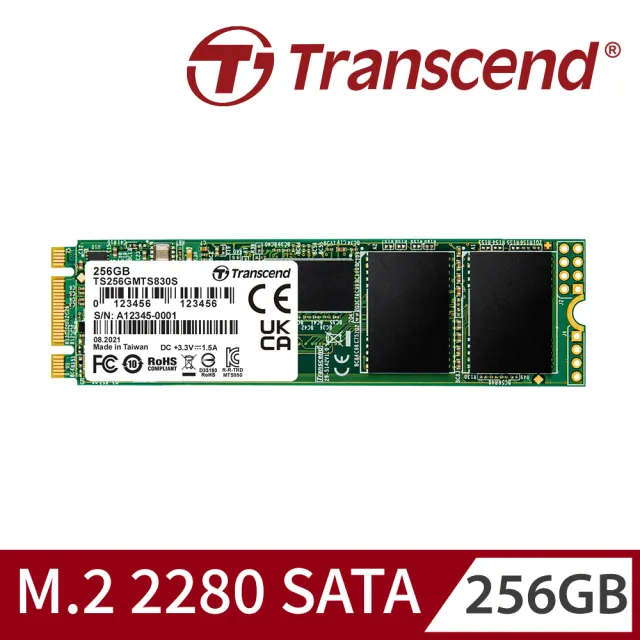 Transcend 創見】MTS830S 256GB M.2 2280 SATA Ⅲ SSD固態硬碟