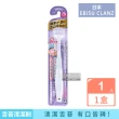 【日本EBiSU惠比壽】雙刷毛雙刮片扇形舌苔清潔刷-嫩紫色1入/盒(極細軟毛+弧形柔韌護理舌垢清潔棒-長效使用)