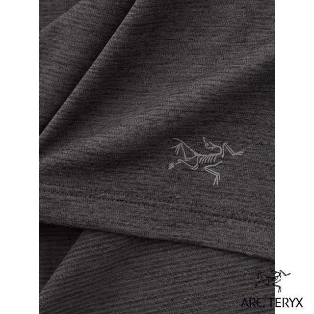 【Arcteryx 始祖鳥官方直營】女 Taema 快乾短袖圓領衫(雜黑)