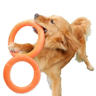 寵物可浮水耐咬拉環飛盤(漂浮球 拔河 拉力環 訓練玩具 彈力 磨牙 潔牙骨 互動益智 狗狗 寵物用品)