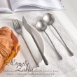 【Homely Zakka】復古霧感雪花不鏽鋼餐具8件組(不銹鋼餐具 環保餐具組 刀叉匙禮盒)