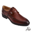 【A.S.O 阿瘦集團】頂級氣墊鞋活氧系列綿羊皮黏帶紳士氣墊鞋(茶色)