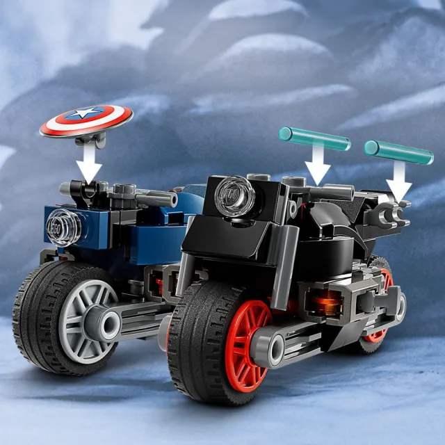 【LEGO 樂高】Marvel超級英雄系列 76260 Black Widow & Captain America Motorcycles(黑寡婦 美國隊長)