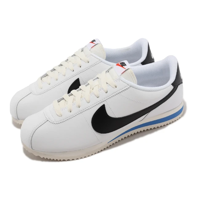 NIKE 耐吉 休閒鞋 Cortez 男鞋 女鞋 白 黑勾 復古 經典 皮革 阿甘鞋 奶油中底(DM4044-100)