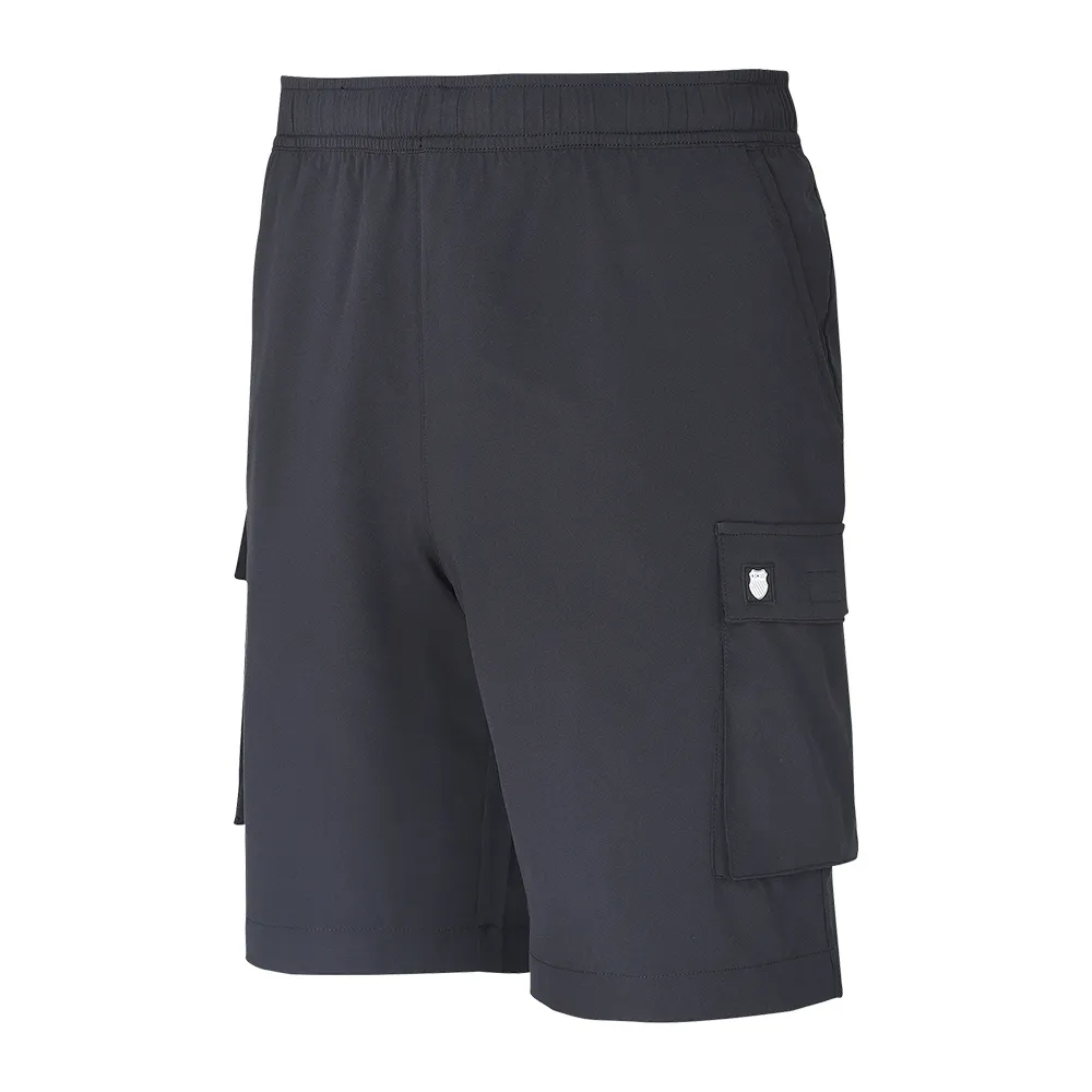 【K-SWISS】運動短褲 Active Dobby Shorts-男-黑(108066-008)