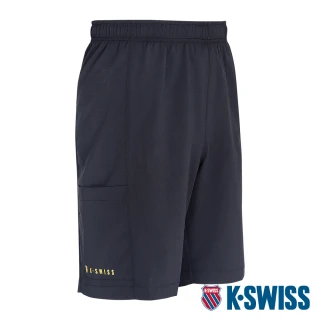 【K-SWISS】運動短褲 Active Dobby Shorts-男-黑(108065-008)