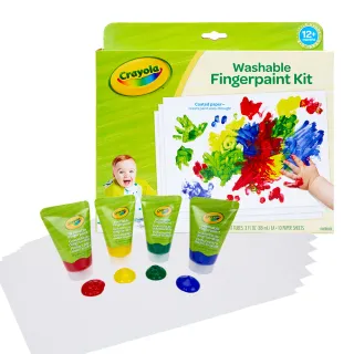 【crayola 繪兒樂】幼兒可水洗手指畫顏料4色組