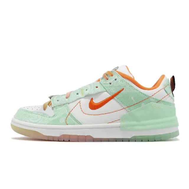 【NIKE 耐吉】Wmns Dunk Low Disrupt 2 女鞋 綠 橘 解構 拼接 渲染 帆布 休閒鞋(FJ7745-181)