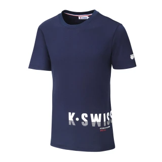 【K-SWISS】棉質吸排T恤 Logo Tee-男-藍(108052-426)