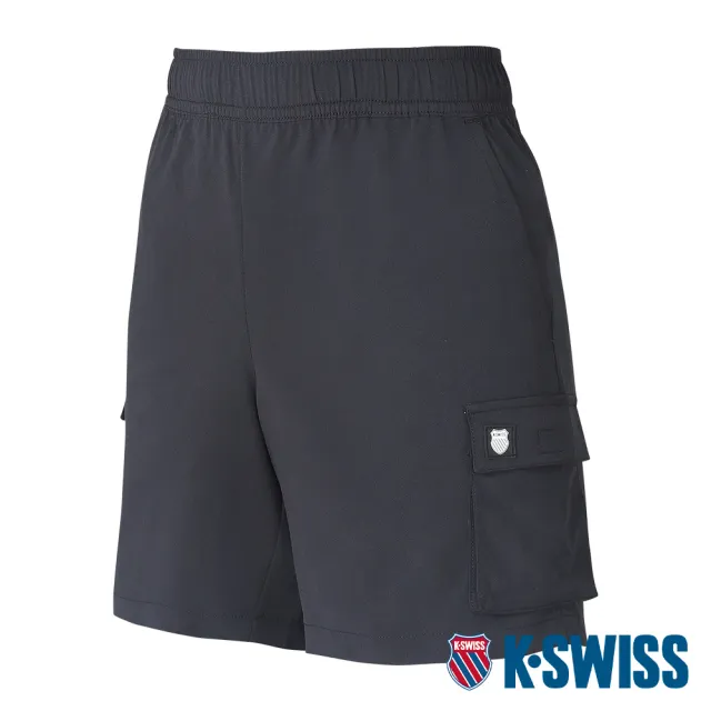 【K-SWISS】運動短褲 Active Dobby Shorts-女-黑(198066-008)